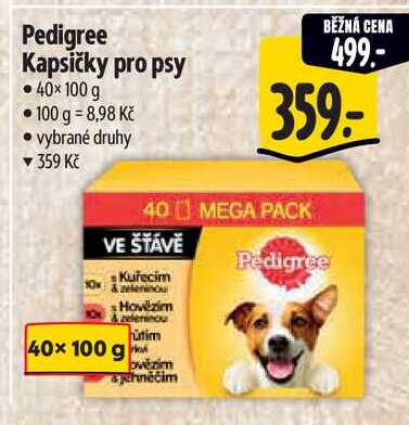 Pedigree Kapsičky pro psy, 40x 100 g 