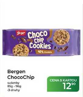 Bergen ChocoChip sušenky 85g-96 g
