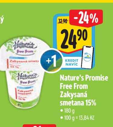  Nature's Promise Free From Zakysaná smetana 15% 180 g  