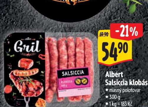  Albert Salsiccia klobása 300 g 