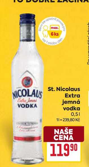St. Nicolaus Extra jemná vodka 0,5l 