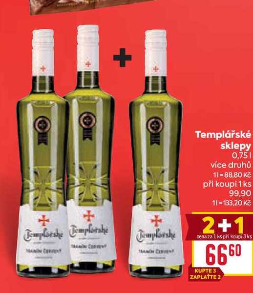 Templářské sklepy 0,75l 
