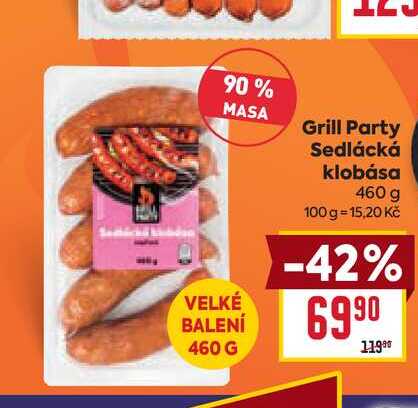 Grill Party Sedlácká klobása 460 g  