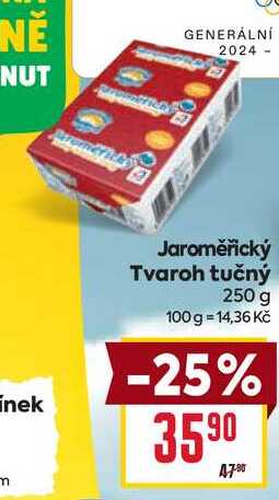 Jaroměřický Tvaroh tučný 250 g   