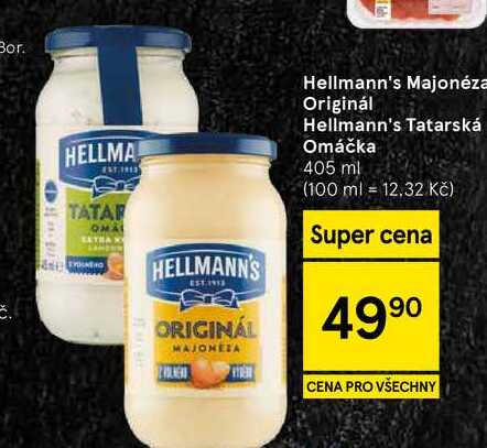 Hellmann's Tatarská Omáčka, 405 ml 
