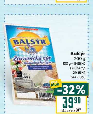 Balsýr 200 g 