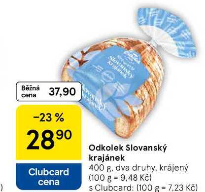Odkolek Slovanský krajánek, 400 g, dva druhy, krájený  
