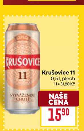Krušovice 11 0,51, plech 