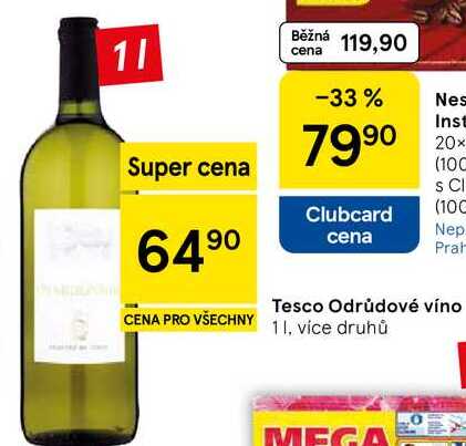 Tesco Odrůdové víno, 1 l 