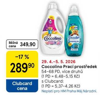Coccolino Prací prostředek, 54-68 PD, více druhů  