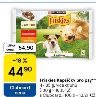 Friskies Kapsičky pro psy, 4× 85 g, více druhů 