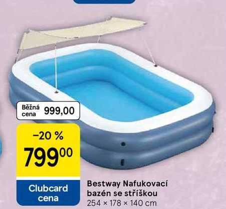 Bestway Nafukovací bazén se stříškou, 254 x 178 x 140 cm 