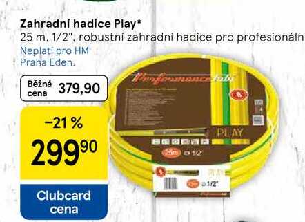 Zahradní hadice Play, 25 m. 1/2", robustní zahradní hadice  