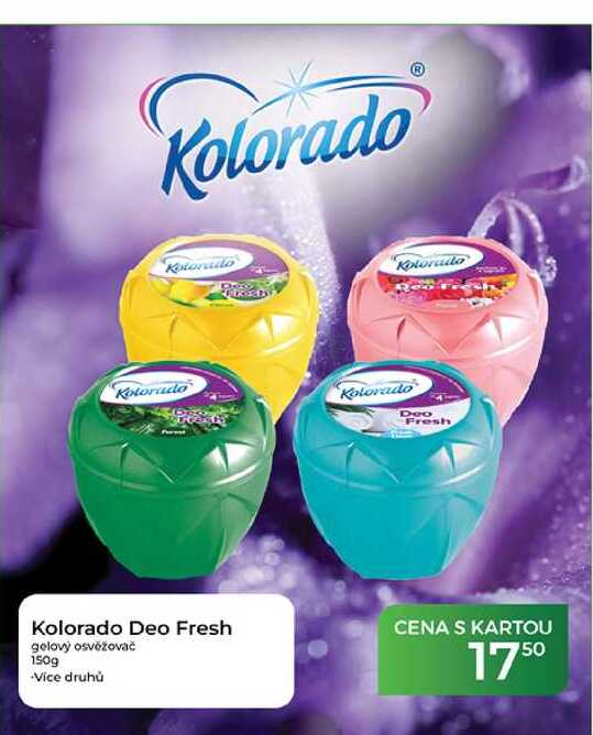 Kolorado Deo Fresh gelový osvěžovač 150g 