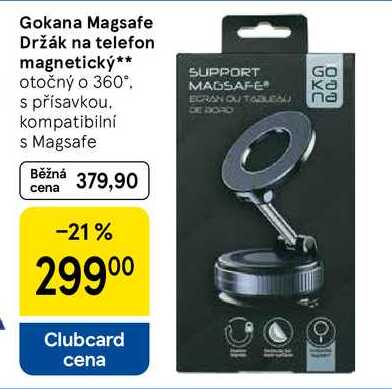 Gokana Magsafe Držák na telefon magnetický, otočný o 360°. s přísavkou. kompatibilní s Magsafe  
