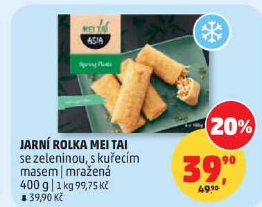 JARNÍ ROLKA MEI TAI se zeleninou, s kuřecím masem, mražená, 400 g