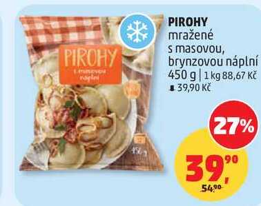PIROHY mražené s masovou, brynzovou náplní, 450 g 