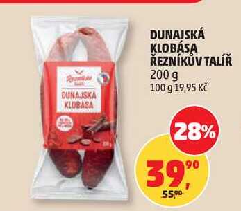 DUNAJSKÁ KLOBÁSA ŘEZNÍKŮV TALÍŘ, 200 g