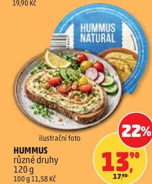 HUMMUS různé druhy, 120 g 