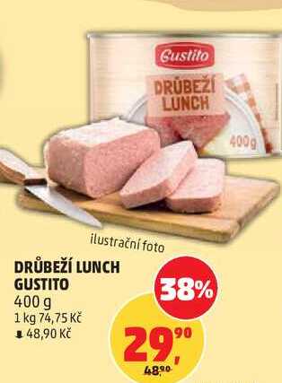 DRŮBEŽÍ LUNCH GUSTITO, 400 g 