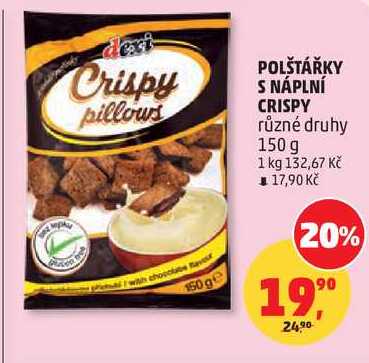 POLŠTÁŘKY S NÁPLNÍ CRISPY různé druhy, 150 g  