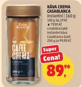KÁVA CREMA CASABLANCA instantní, 160 g 