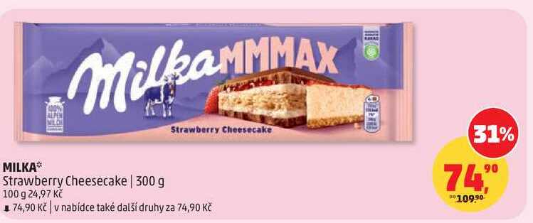 MILKA Strawberry Cheesecake, 300 g