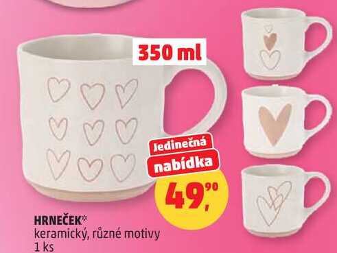 HRNEČEK 350 ml keramický, různé motivy, 1 ks 