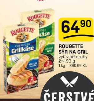 ROUGETTE SÝR NA GRIL vybrané druhy 2 x 90 g