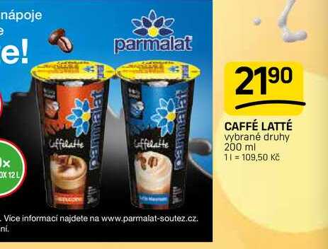 CAFFÉ LATTÉ vybrané druhy 200 ml 