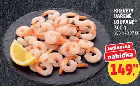 KREVETY VAŘENÉ LOUPANÉ, 300 g 