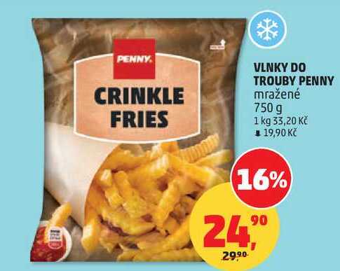 VLNKY DO TROUBY PENNY mražené, 750 g 