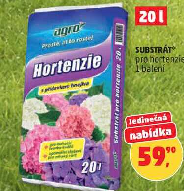 SUBSTRÁT pro hortenzie, 1 balení