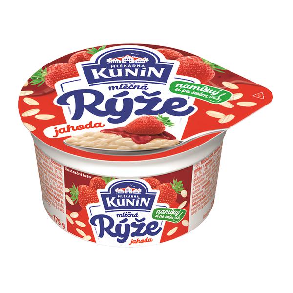 Mlékárna Kunín mléčná rýže jahodová