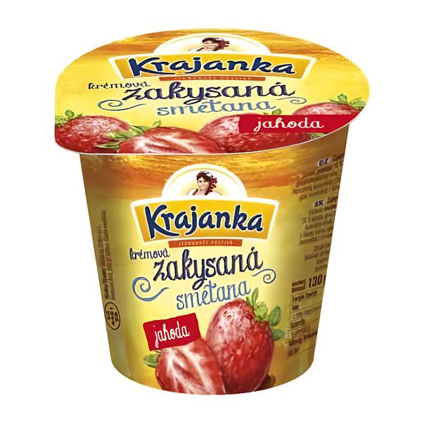 Krajanka Jahodová zakysaná smetana v akci