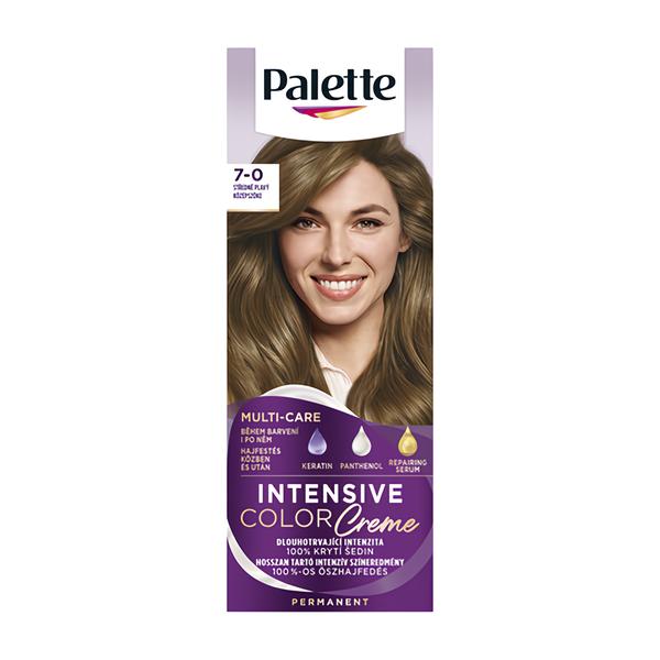 Schwarzkopf Palette Intensive Color Creme permanentní barva na vlasy 7-0 Středně plavý