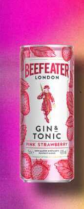 BEEFEATER LONDON GIN& TONIC PINK STRAWBERRY 0,25l plechovka