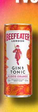 BEEFEATER LONDON GIN& TONIC BLOOD ORANGE 0,25l plechovka