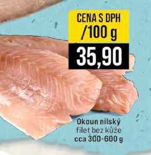 Okoun nilský filet bez kůže cca 300-600 g 100g