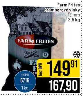 Farm Frites bramborové vinky 12 mm 2,5 kg 