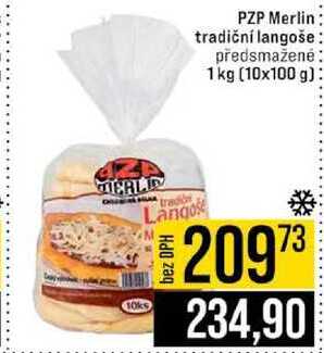PZP Merlin tradiční langoše předsmažené 1 kg 10x100 g