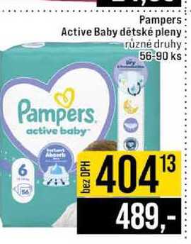 Pampers Active Baby dětské pleny různé druhy 56-90 ks