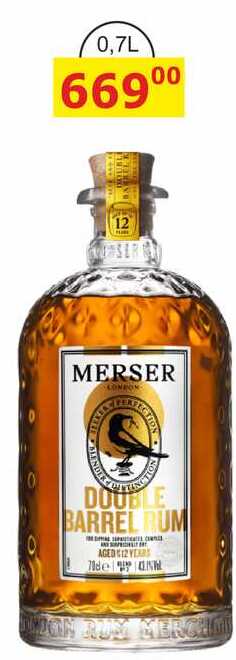 MERSER DOUBLE BARREL RUM AGED 12 YEARS 0,7L