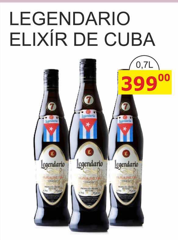 LEGENDARIO ELIXÍR DE CUBA 0,7L 