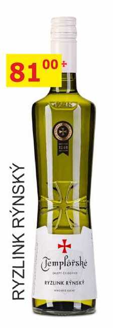 TEMPLÁŘSKÉ SKLEPY ČEJKOVICE 0,75L - RYZLINK RÝNSKÝ 