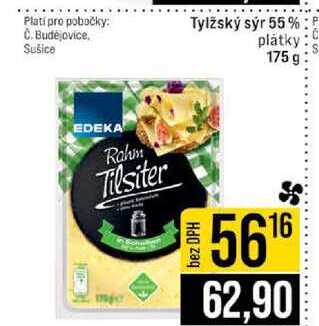 Tylžský sýr 55% plátky 175 g