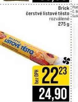 Brick čerstvé listové těsto rozválené 275 g 