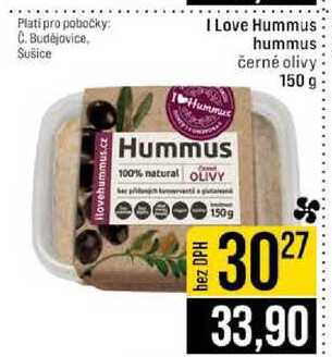 I Love Hummus hummus černé olivy 150 g 