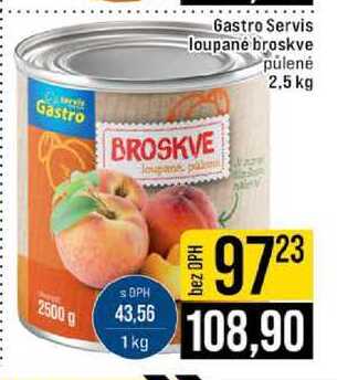 Gastro Servis loupané broskve pulené 2,5 kg 