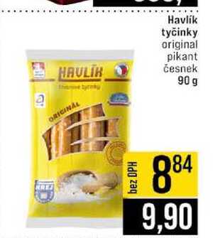 Havlík tyčinky original pikant a česnek 90 g